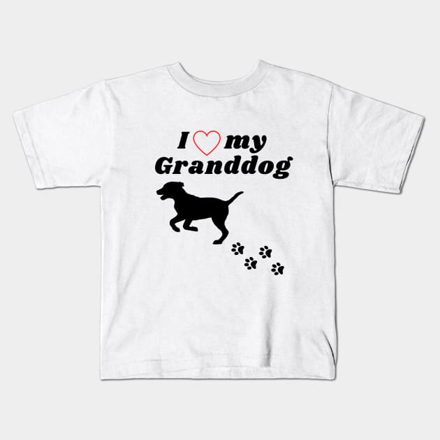 I love my Grand Dog Kids T-Shirt by Susy Maldonado illustrations